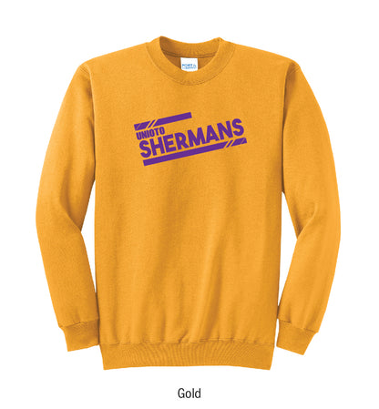 Unioto Shermans "Athletic Stripes" Crewneck Sweatshirt