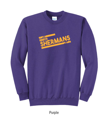 Unioto Shermans "Athletic Stripes" Crewneck Sweatshirt