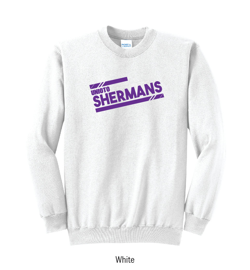 Unioto Shermans "Athletic Stripes" Crewneck Sweatshirt