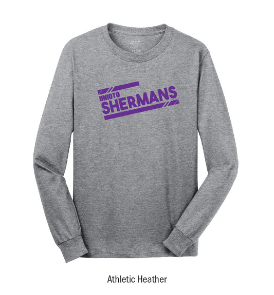 Unioto Shermans "Athletic Stripes" Long Sleeve Tee Shirt