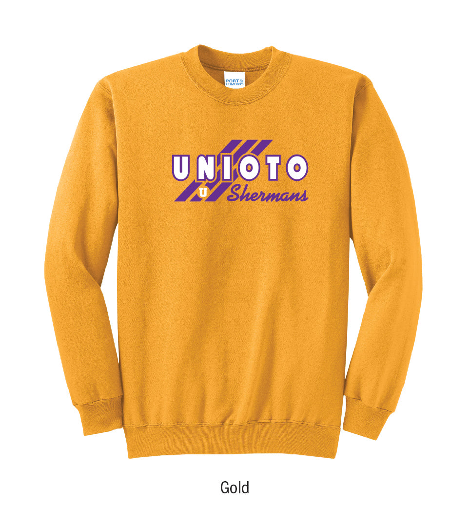 Unioto Shermans "3-Stripe" Crewneck Sweatshirt