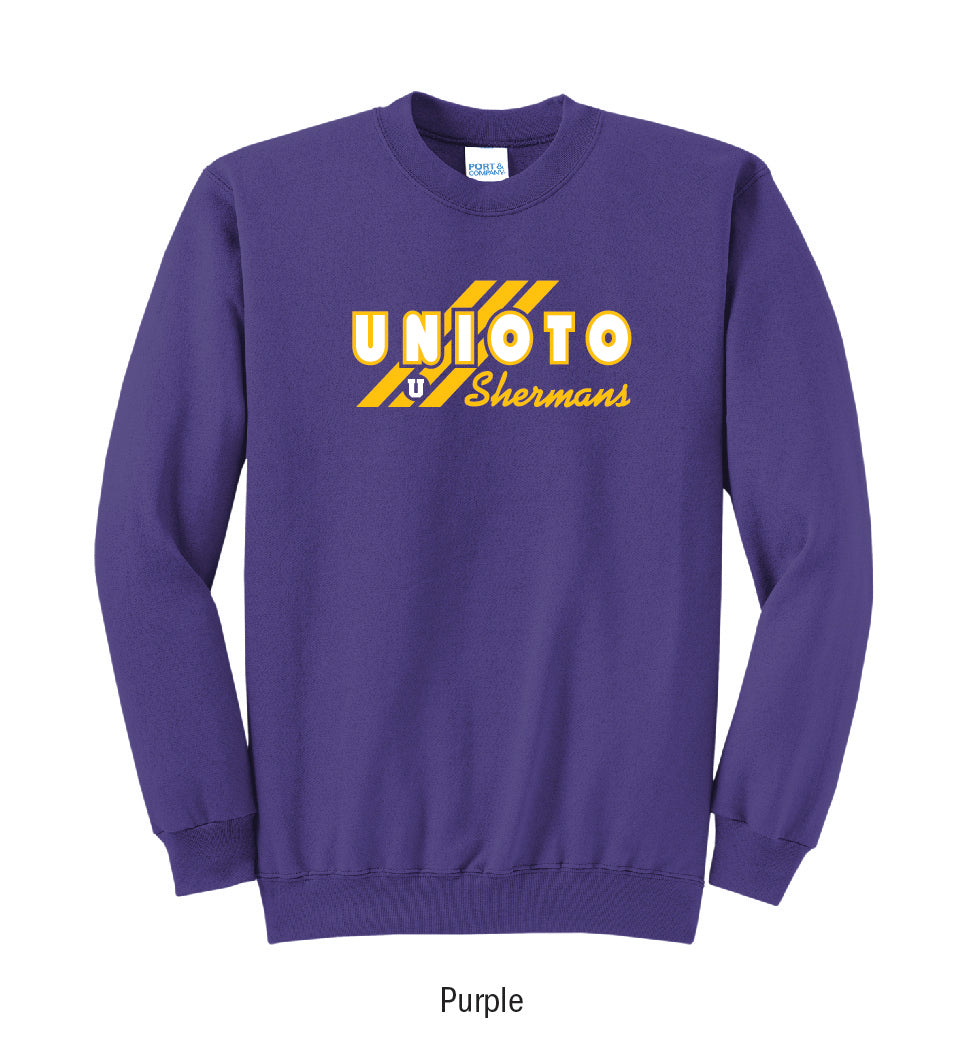 Unioto Shermans "3-Stripe" Crewneck Sweatshirt