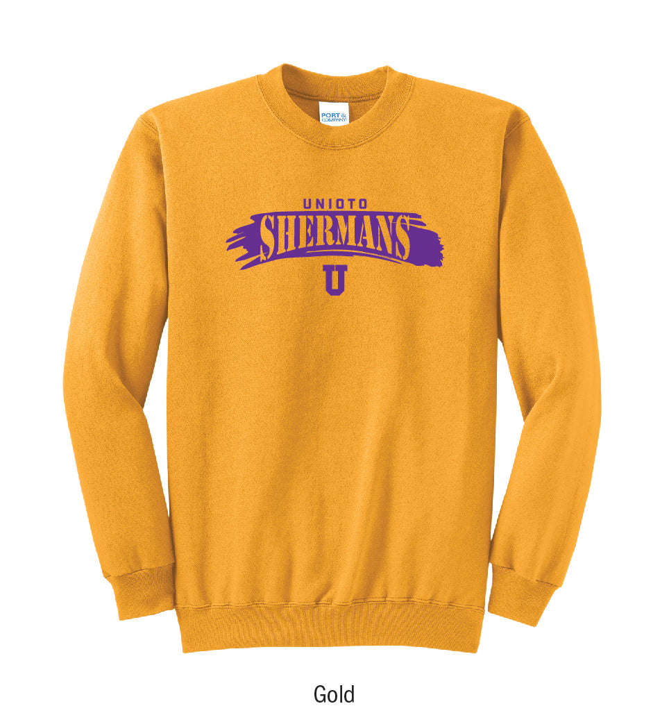 Unioto Shermans "Paintbrush Stroke" Crewneck Sweatshirt