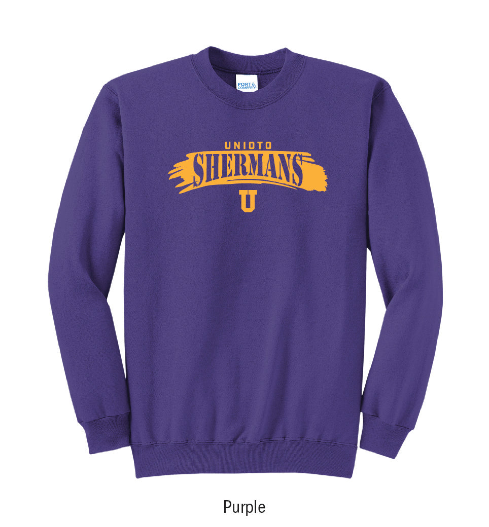 Unioto Shermans "Paintbrush Stroke" Crewneck Sweatshirt