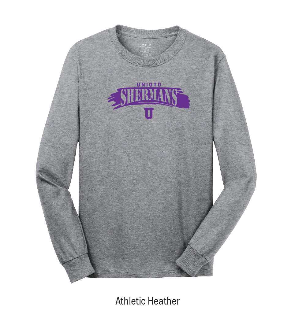 Unioto Shermans "Paintbrush Stroke" Long Sleeve Tee Shirt