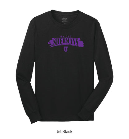 Unioto Shermans "Paintbrush Stroke" Long Sleeve Tee Shirt