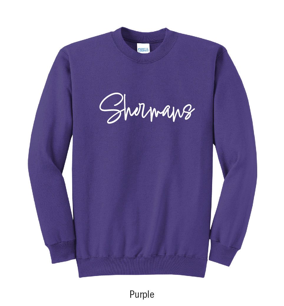 Unioto Shermans Puff Script Crewneck Sweatshirt