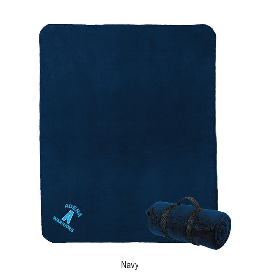 Adena Warriors Embroidered Fleece Blanket with Strap