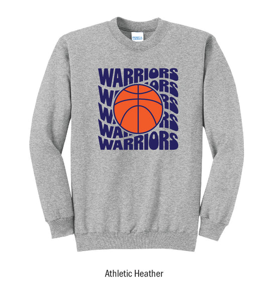 Adena Warriors Retro Basketball Crewneck Sweatshirt