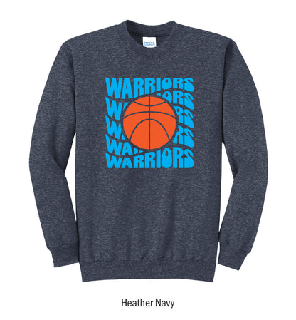 Adena Warriors Retro Basketball Crewneck Sweatshirt