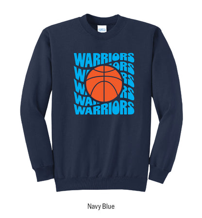 Adena Warriors Retro Basketball Crewneck Sweatshirt