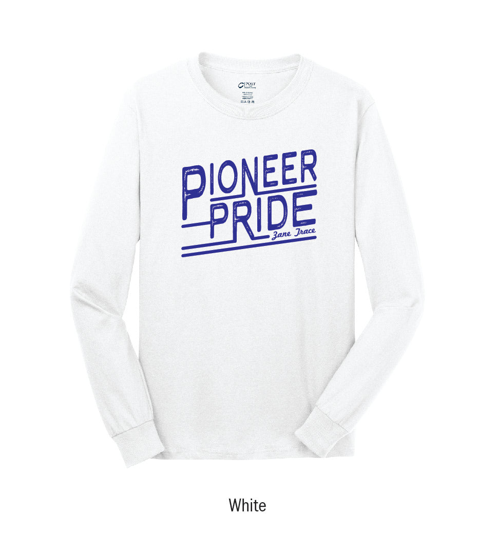 Zane Trace Pioneers "Pride Stamp" Long Sleeve Tee Shirt